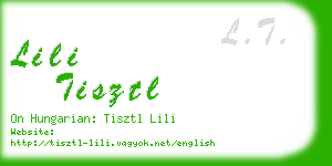 lili tisztl business card